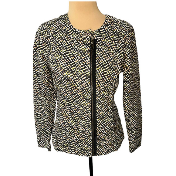 Cabi Colorful Asymmetical Zip Cliffside Moto Jacket, Size S - Picture 1 of 6